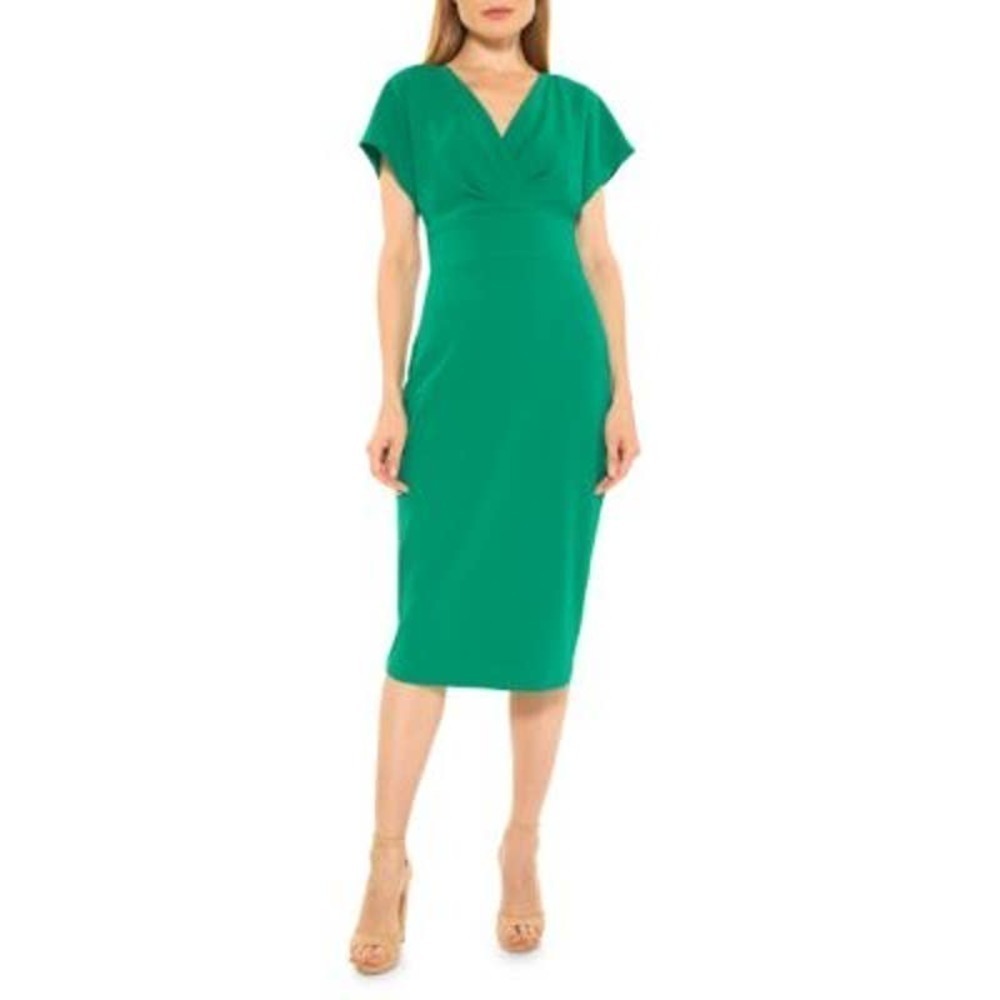 ALEXIA Admor Naomi Draped Sheath Dress - XS